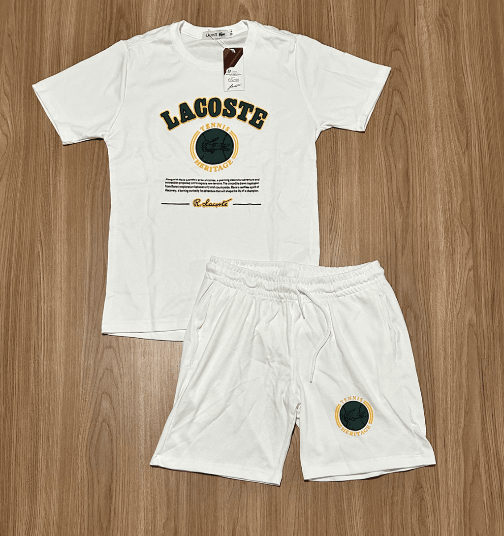 CONJUNTO LACOSTE BERMUDA E CAMISETA