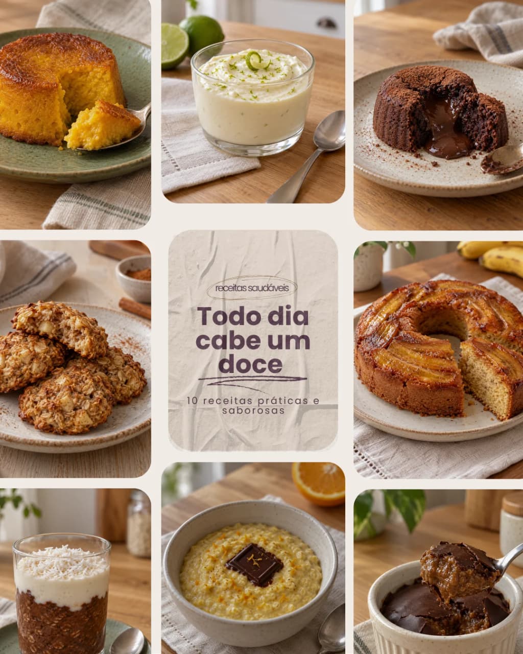 E-book receitas saudáveis: Todo dia cabe um doce!